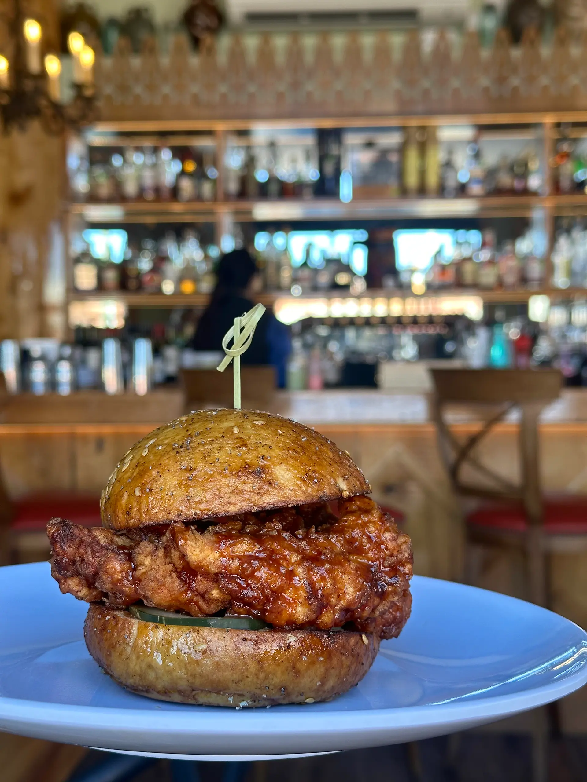 Burger served at OH Restaurant inside the West Jefferson Hotel